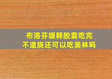 布洛芬缓释胶囊吃完不退烧还可以吃美林吗