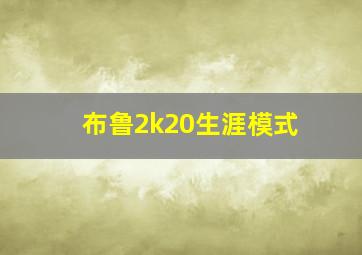 布鲁2k20生涯模式