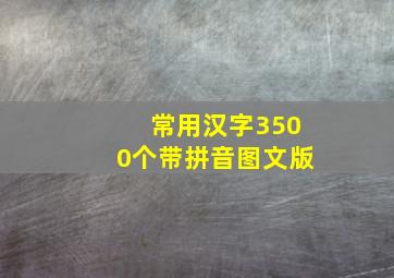 常用汉字3500个带拼音图文版