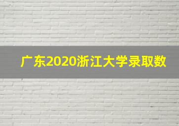 广东2020浙江大学录取数