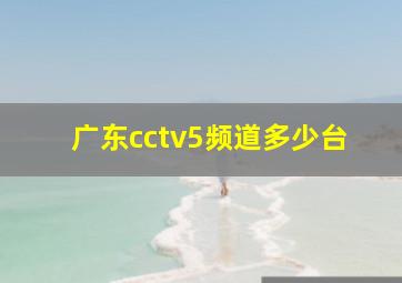 广东cctv5频道多少台