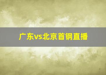 广东vs北京首钢直播