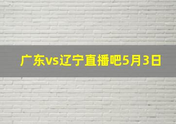 广东vs辽宁直播吧5月3日