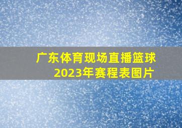 广东体育现场直播篮球2023年赛程表图片