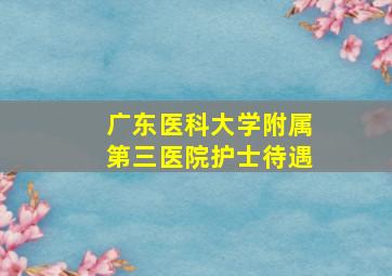 广东医科大学附属第三医院护士待遇