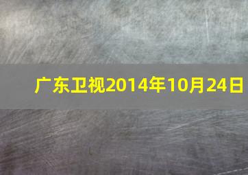 广东卫视2014年10月24日