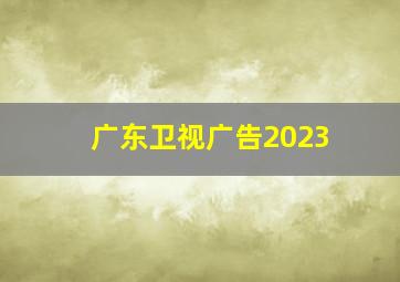 广东卫视广告2023