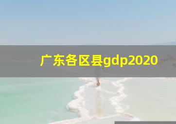 广东各区县gdp2020