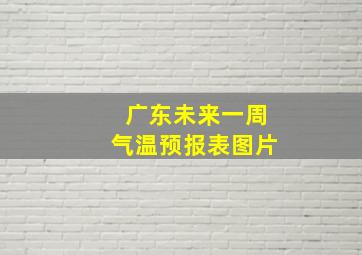 广东未来一周气温预报表图片