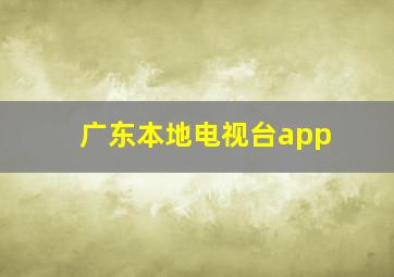 广东本地电视台app