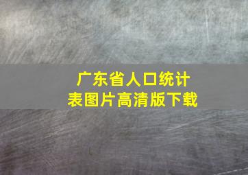 广东省人口统计表图片高清版下载