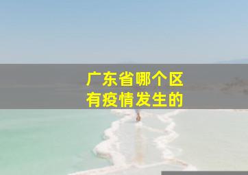 广东省哪个区有疫情发生的