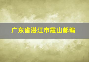 广东省湛江市霞山邮编