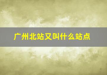 广州北站又叫什么站点