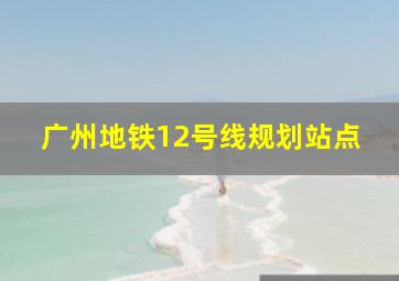 广州地铁12号线规划站点