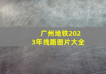 广州地铁2023年线路图片大全