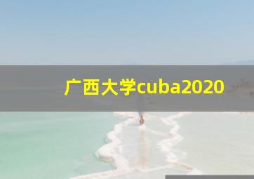 广西大学cuba2020