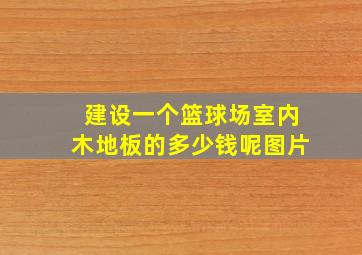 建设一个篮球场室内木地板的多少钱呢图片