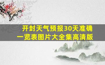 开封天气预报30天准确一览表图片大全集高清版