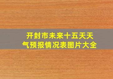 开封市未来十五天天气预报情况表图片大全