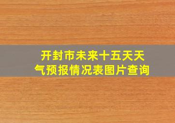 开封市未来十五天天气预报情况表图片查询