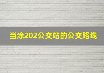 当涂202公交站的公交路线