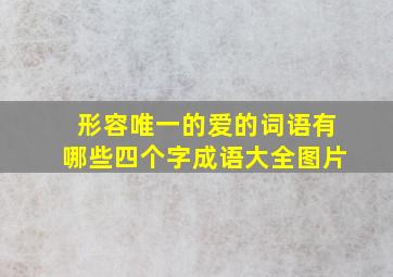 形容唯一的爱的词语有哪些四个字成语大全图片