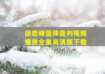 徐岩峰篮球裁判视频播放全集高清版下载