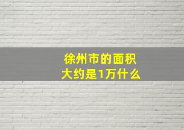 徐州市的面积大约是1万什么