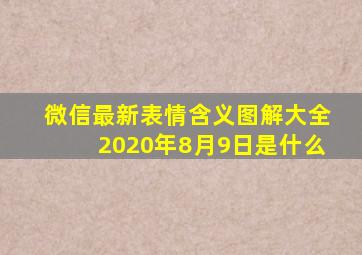 微信最新表情含义图解大全2020年8月9日是什么