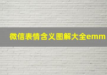 微信表情含义图解大全emm