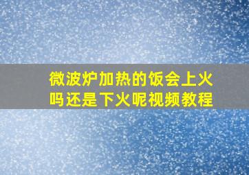 微波炉加热的饭会上火吗还是下火呢视频教程