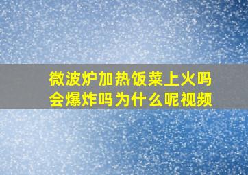 微波炉加热饭菜上火吗会爆炸吗为什么呢视频