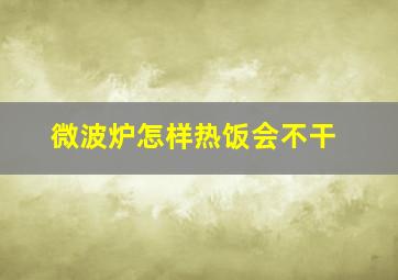 微波炉怎样热饭会不干