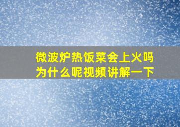 微波炉热饭菜会上火吗为什么呢视频讲解一下