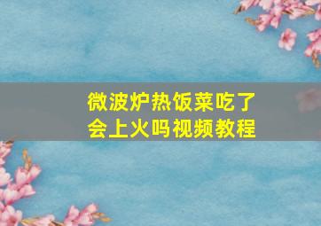 微波炉热饭菜吃了会上火吗视频教程