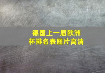 德国上一届欧洲杯排名表图片高清