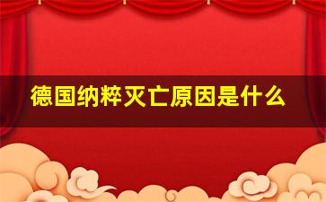 德国纳粹灭亡原因是什么