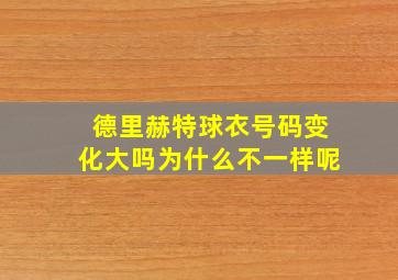 德里赫特球衣号码变化大吗为什么不一样呢