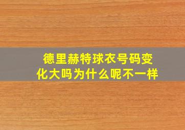 德里赫特球衣号码变化大吗为什么呢不一样