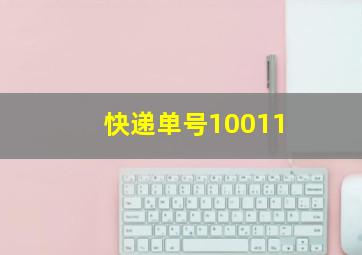 快递单号10011