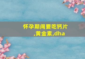 怀孕期间要吃钙片,黄金素,dha