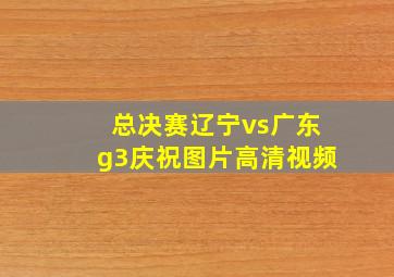 总决赛辽宁vs广东g3庆祝图片高清视频