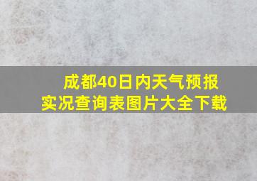 成都40日内天气预报实况查询表图片大全下载