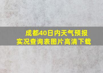 成都40日内天气预报实况查询表图片高清下载