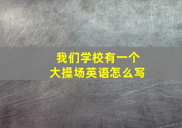 我们学校有一个大操场英语怎么写