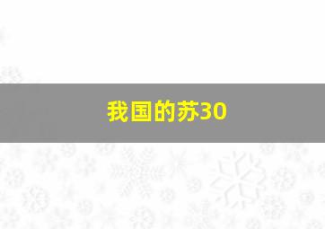 我国的苏30