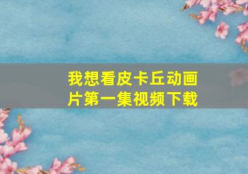 我想看皮卡丘动画片第一集视频下载