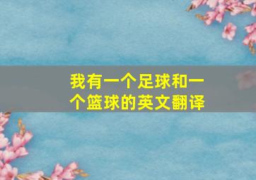 我有一个足球和一个篮球的英文翻译