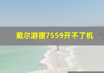 戴尔游匣7559开不了机